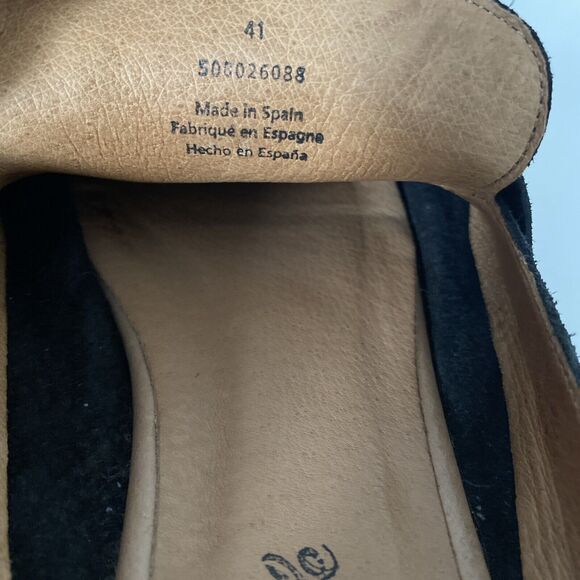 Free People At Ease Mule Black Texture Slip On Loafer Flat Round Toe Sue… - Picture 6 of 9